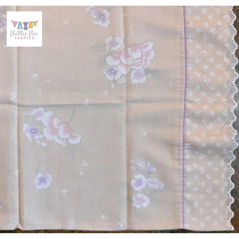 Vintage Full (double flat) Sheet Set from Marlborough, pretty peachy pink floral